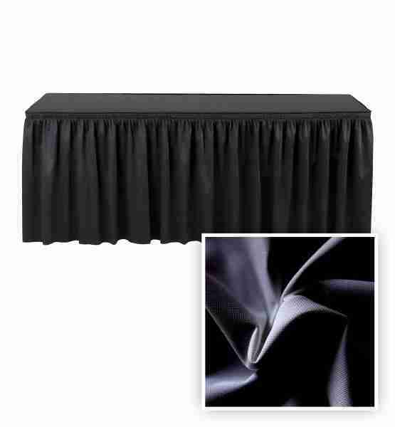 Banjo Table Skirting – 14’L x 29″H – Yellow | Rental