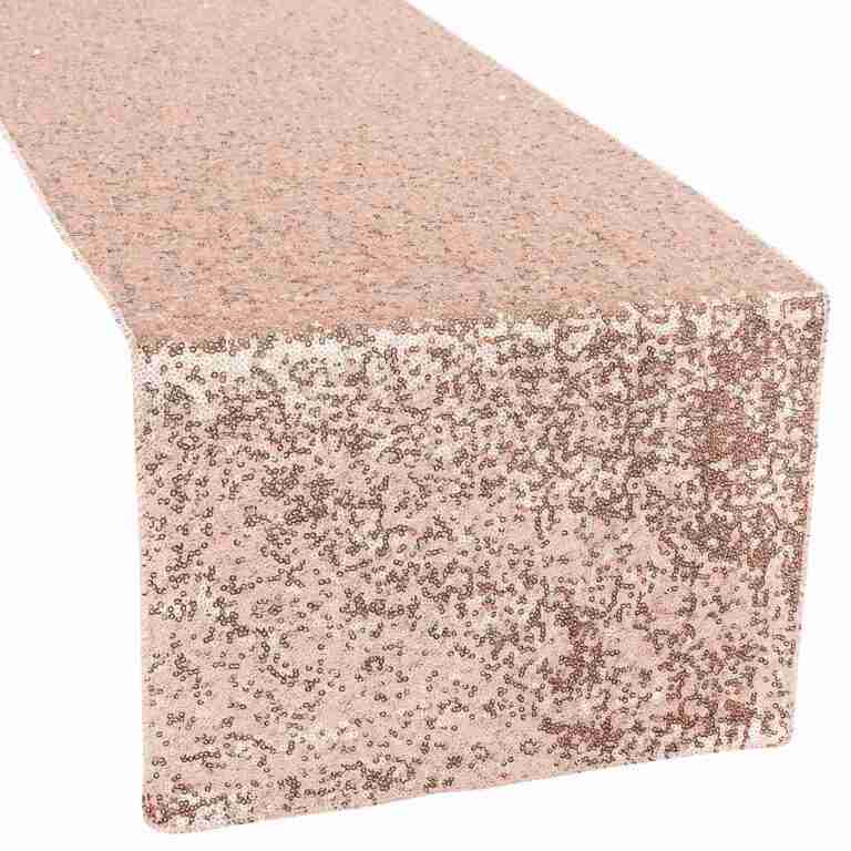 Glitz Sequin Table Runner – Blush/Rose Gold | Rental Glitz Sequin Table Runner – Blush/Rose Gold | Rental