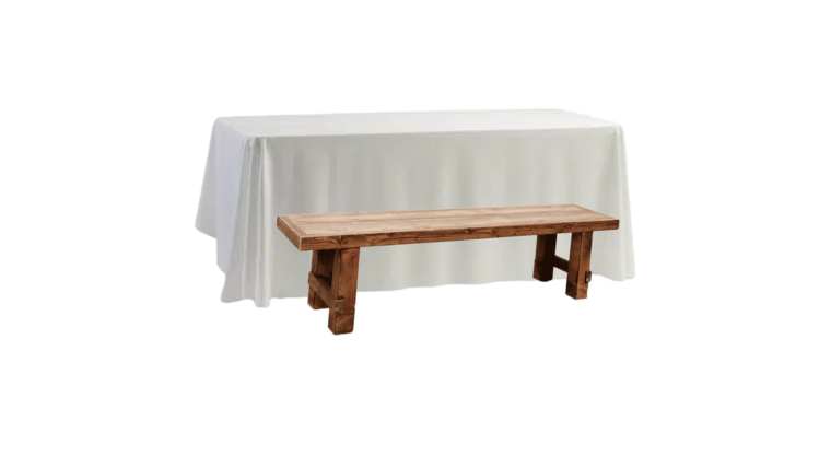 Package – 1 (8′) Banquet Table With 2 Honey Brown Long Benches Package | Rental Package – 1 (8′) Banquet Table With 2 Honey Brown Long Benches Package | Rental