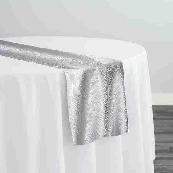 Twinkle Tensil Table Runner in Silver | Rental