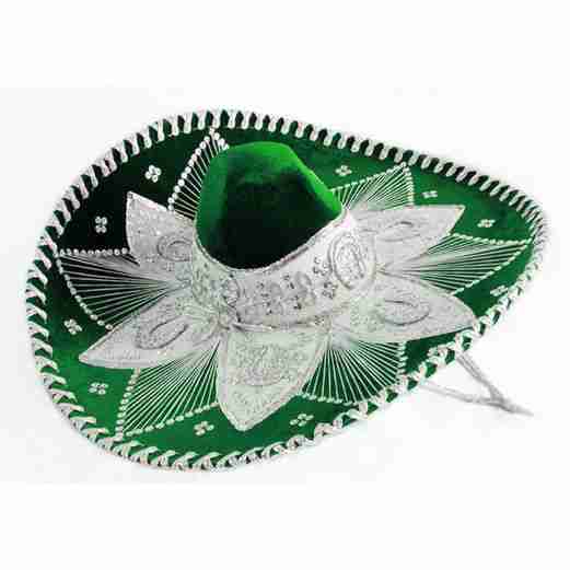 Mariachi Sombrero – Green & Silver | Rental Mariachi Sombrero – Green & Silver | Rental