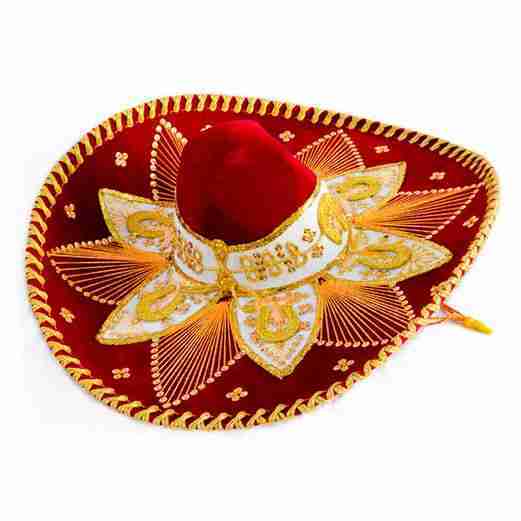 Mariachi Sombrero – Red & Gold | Rental Mariachi Sombrero – Red & Gold | Rental