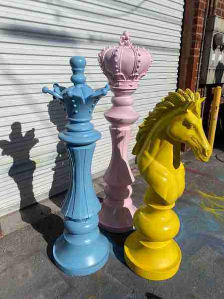 3 Piece Giant Chess Piece Set | Rental