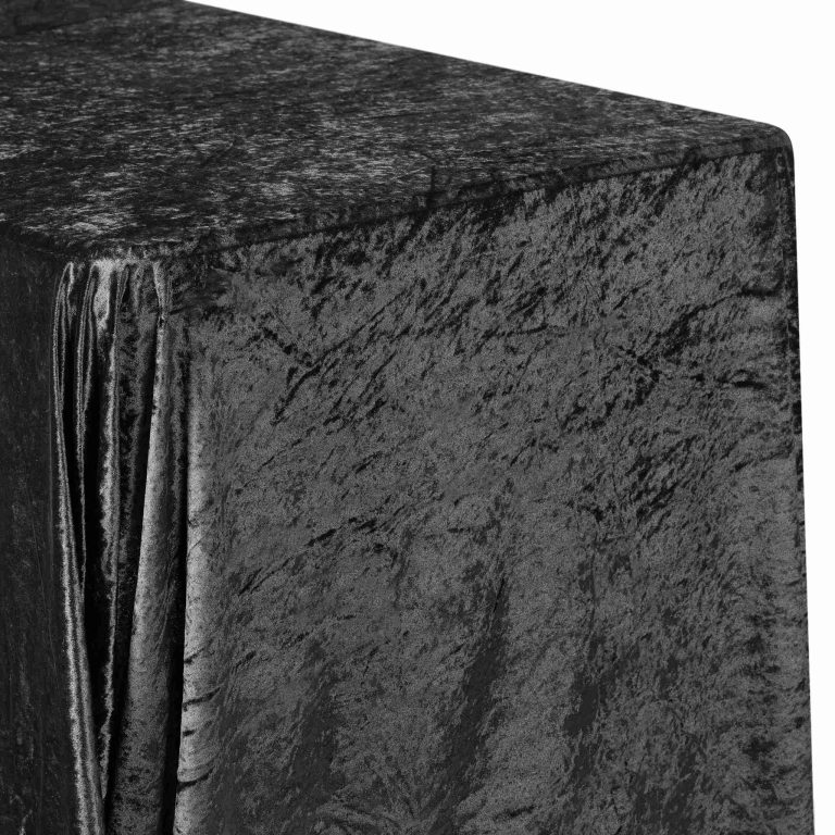90" x 156" Rectangle Velvet Tablecloth - Black | Rental