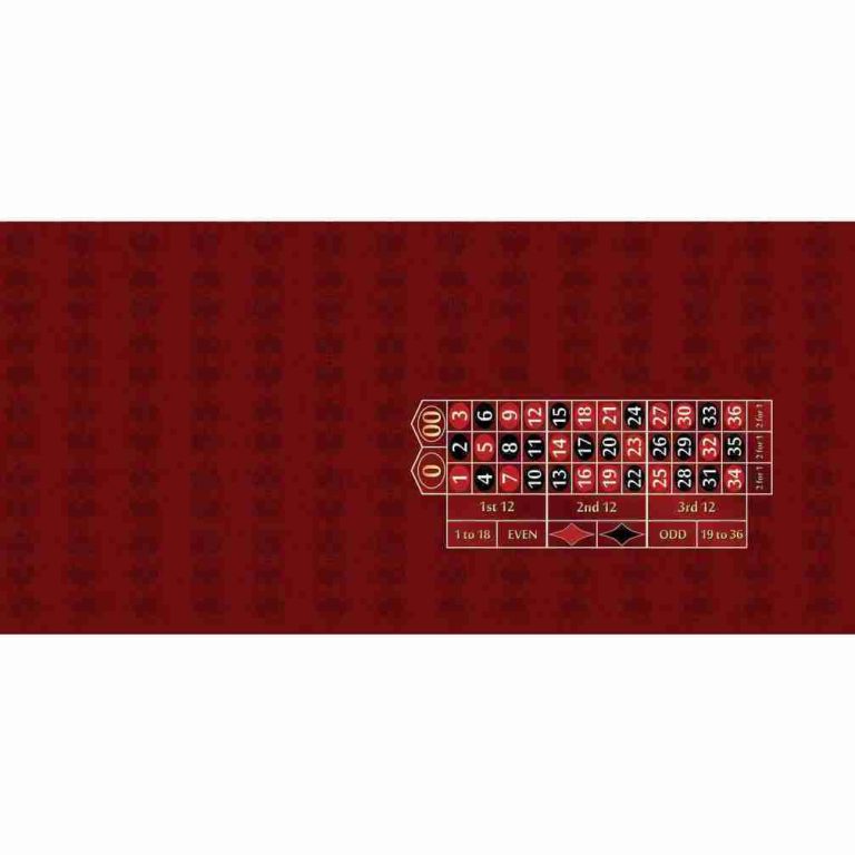 Part – 12′ Burgundy Roulette Casino Game Table Only | Rental