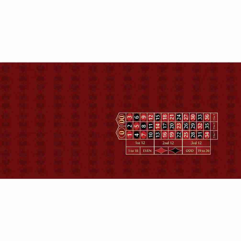 Part - 12' Burgundy Roulette Casino Game Table Only | Rental