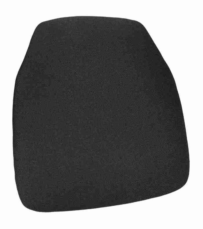 Black 1.75″ Thick Fabric Panel Back Chiavari Chair Cushion and SlipNot™ Technology | Rental