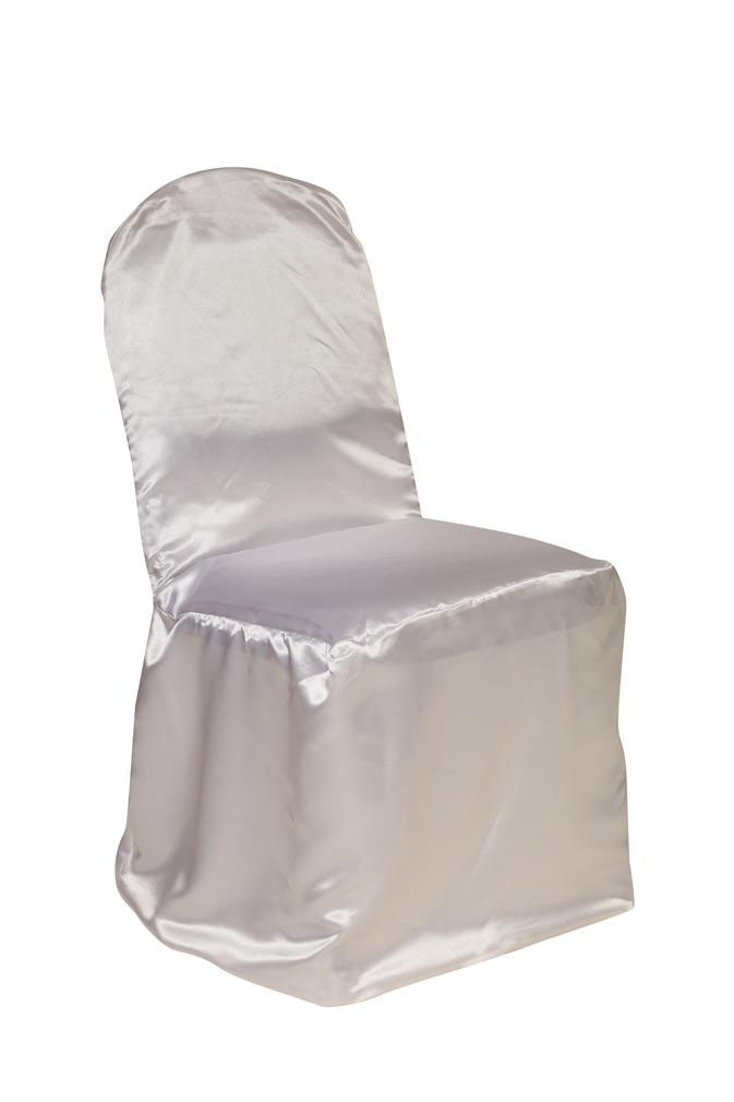 Satin Banquet Chair Cover White | Rental Satin Banquet Chair Cover White | Rental