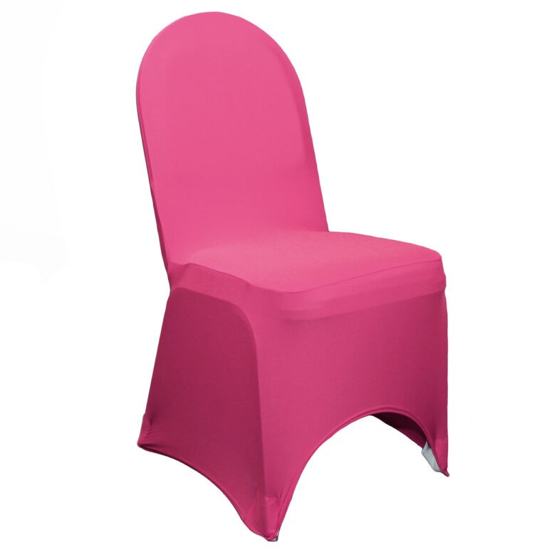 Stretch Spandex Banquet Chair Cover Fuchsia | Rental Stretch Spandex Banquet Chair Cover Fuchsia | Rental