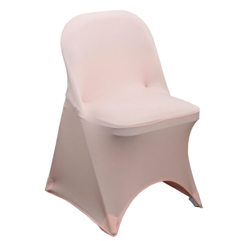 Stretch Spandex Folding Chair Cover Blush | Rental Stretch Spandex Folding Chair Cover Blush | Rental