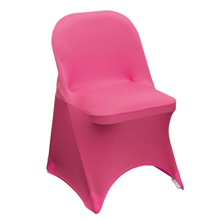 Stretch Spandex Folding Chair Cover Fuchsia | Rental Stretch Spandex Folding Chair Cover Fuchsia | Rental