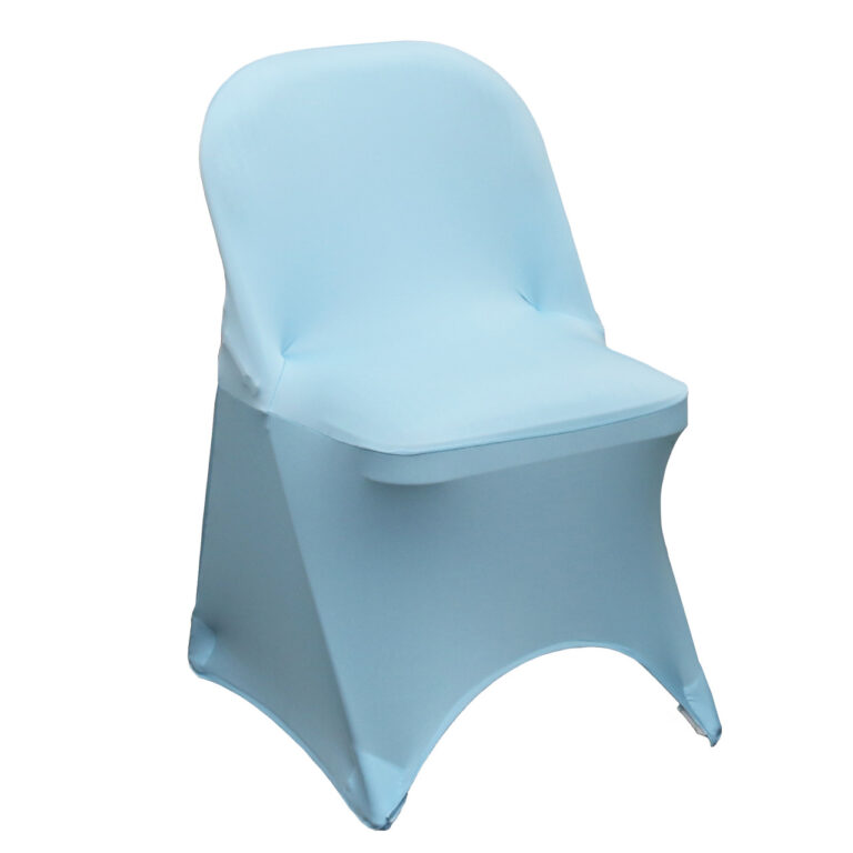 Stretch Spandex Folding Chair Cover Light Blue | Rental Stretch Spandex Folding Chair Cover Light Blue | Rental