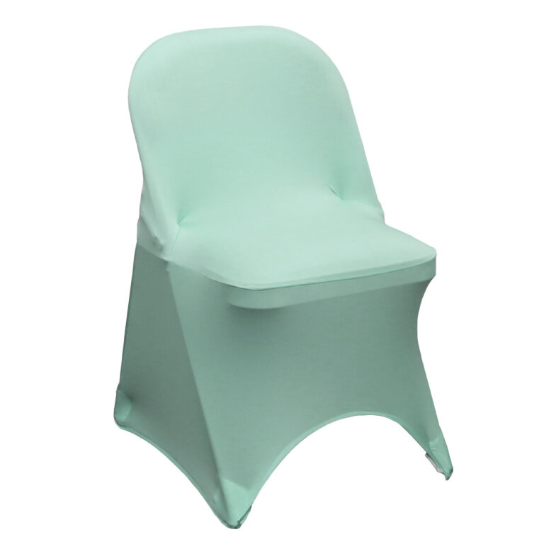 Stretch Spandex Folding Chair Cover Mint | Rental Stretch Spandex Folding Chair Cover Mint | Rental