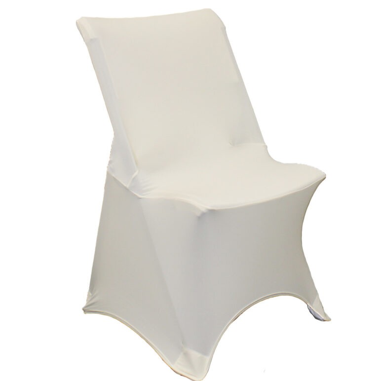 Stretch Spandex Lifetime Folding Chair Cover Ivory | Rental Stretch Spandex Lifetime Folding Chair Cover Ivory | Rental