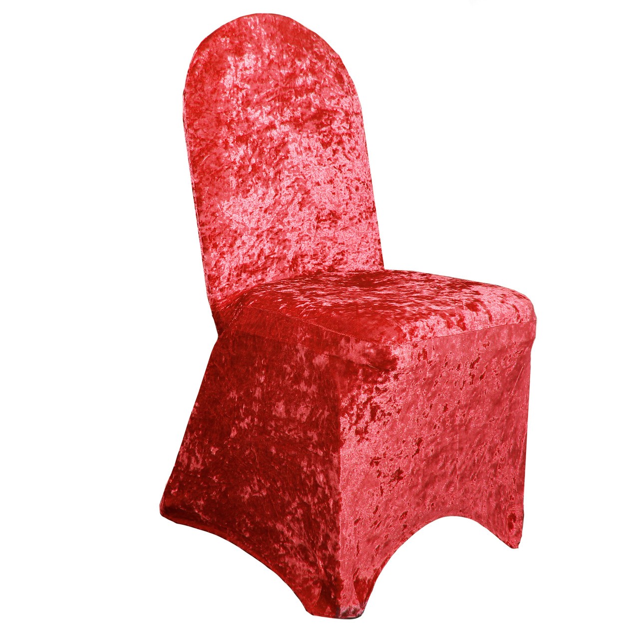 velvet spandex banquet chair cover red